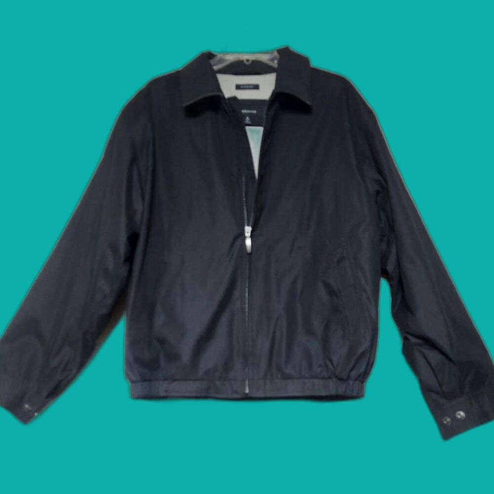 Liz Claiborne Men's Black Full Zip Lined Jacket Size Medium